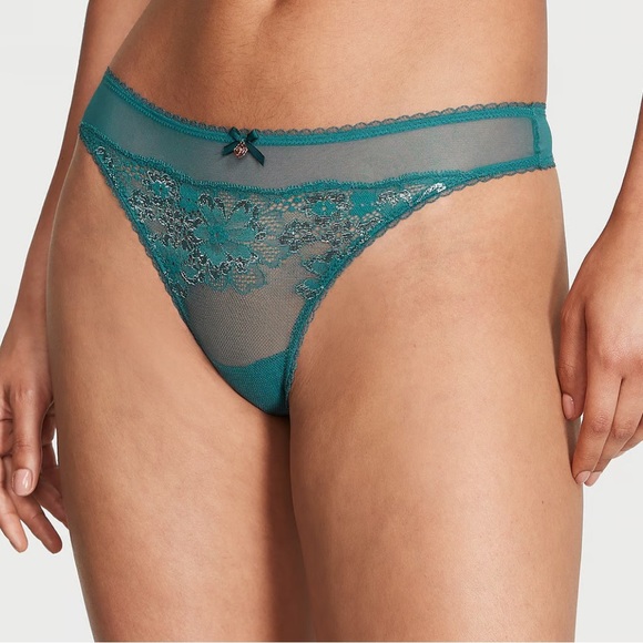 Shimmer Lace Front Thong - Picture 2 of 3